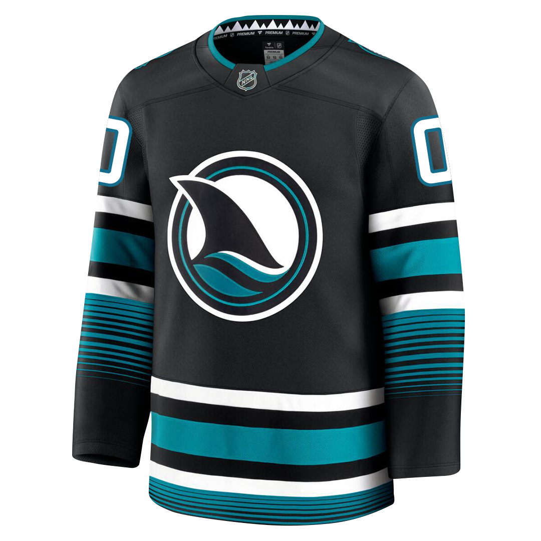 Customizable San Jose Sharks 2024 Fanatics Premium Official NHL THIRD ALTERNATE Jersey