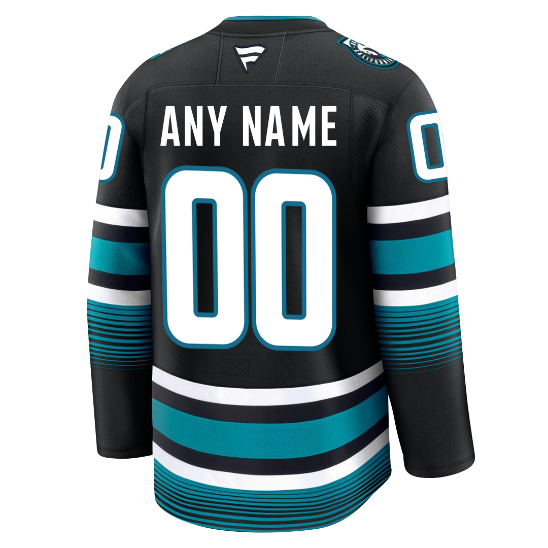 Customizable San Jose Sharks 2024 Fanatics Premium Official NHL THIRD ALTERNATE Jersey