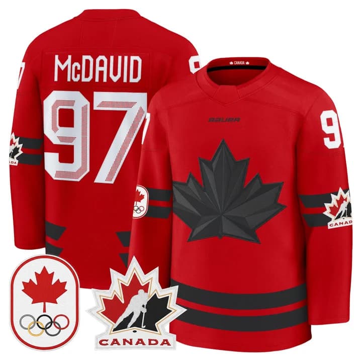 Connor McDavid Canada 2026 Olympic Jersey - Red