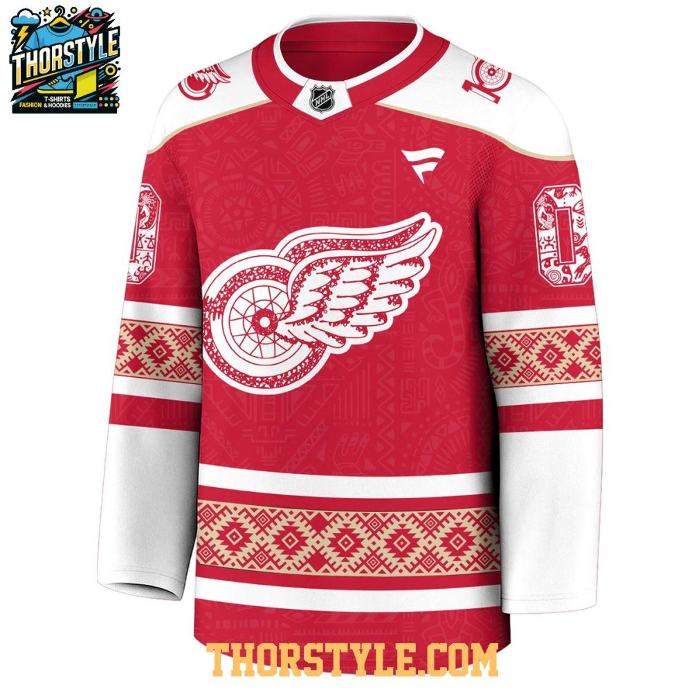 Detroit Red Wings Indigenous People Holiday 2025 Personalized Hockey Jersey