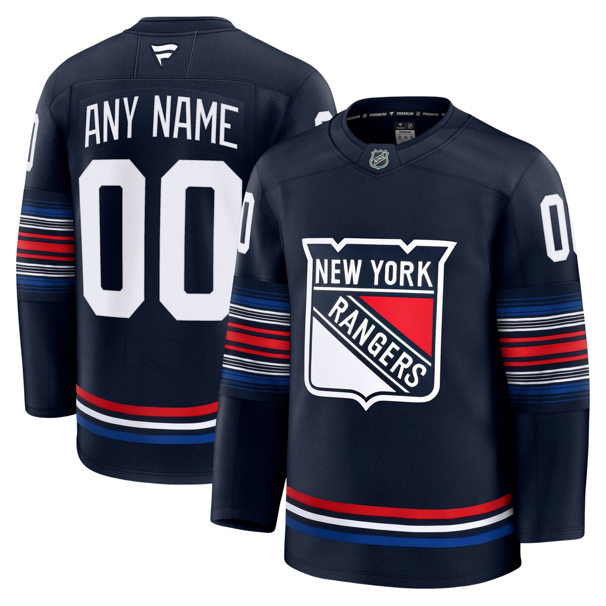 Customizable New York Rangers 2024 Fanatics Premium Official NHL THIRD ALTERNATE Jersey