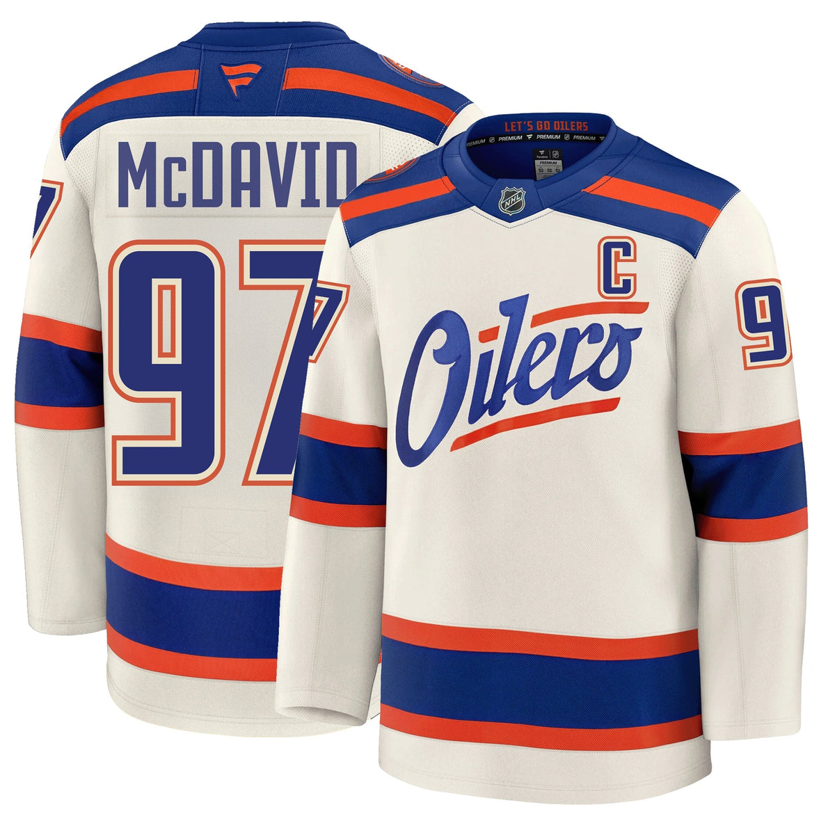 Connor McDavid Edmonton Oilers Fanatics Alternate Premium Jersey