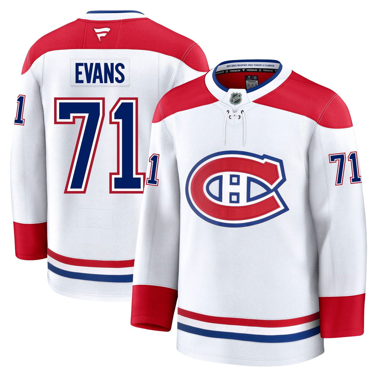 Jake Evans Montreal Canadiens Fanatics Premium Away Jersey