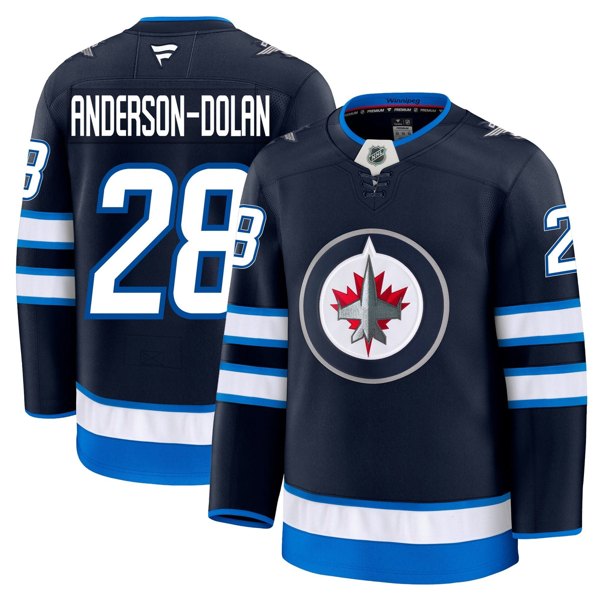 Jaret Anderson Dolan Winnipeg Jets Fanatics Premium Home Jersey