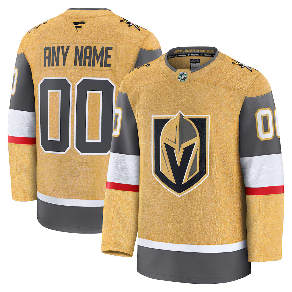 Custom Vegas Golden Knights Home Premium Jersey - Gold