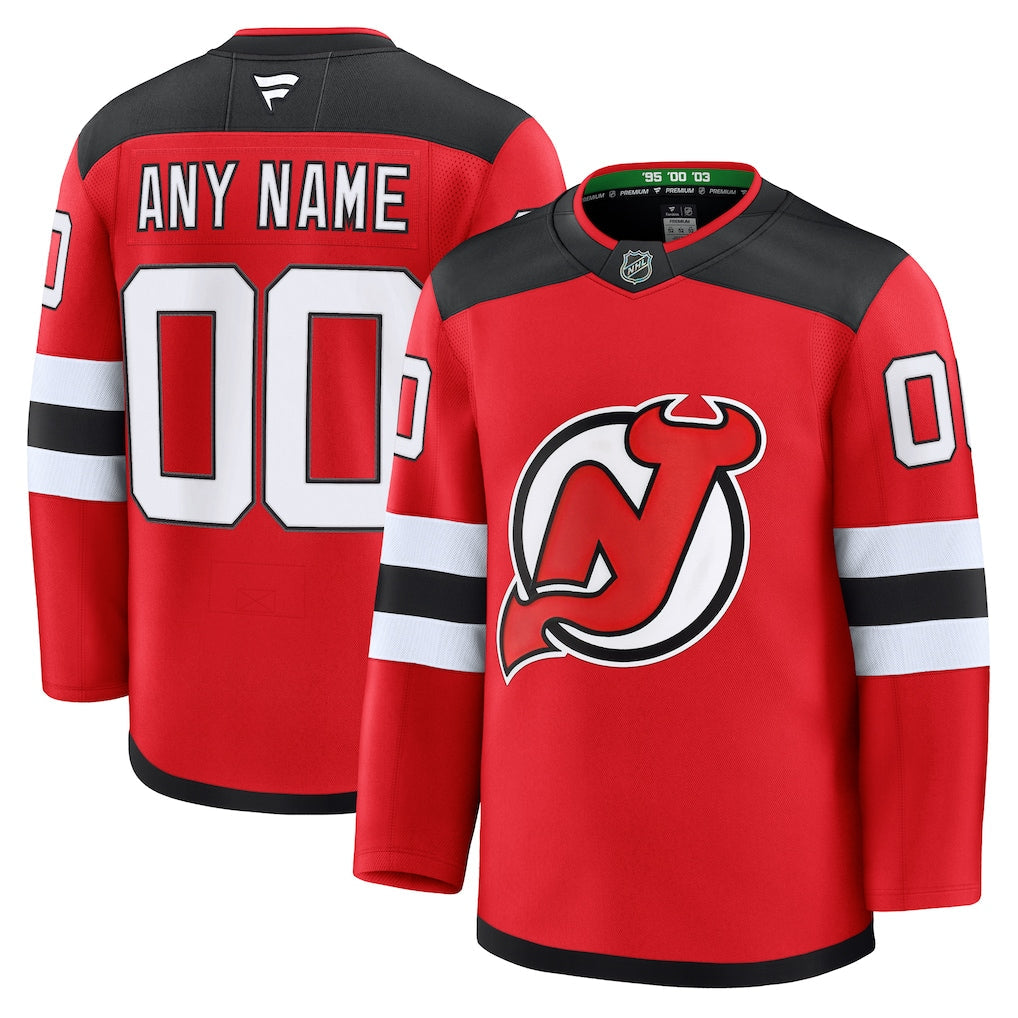 Custom New Jersey Devils Home Premium Jersey - Red