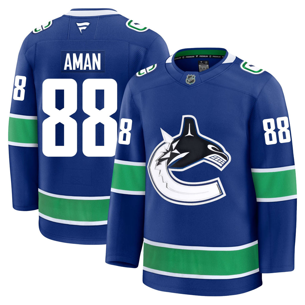Nils Aman Vancouver Canucks Fanatics Premium Home Jersey